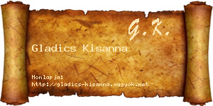 Gladics Kisanna névjegykártya